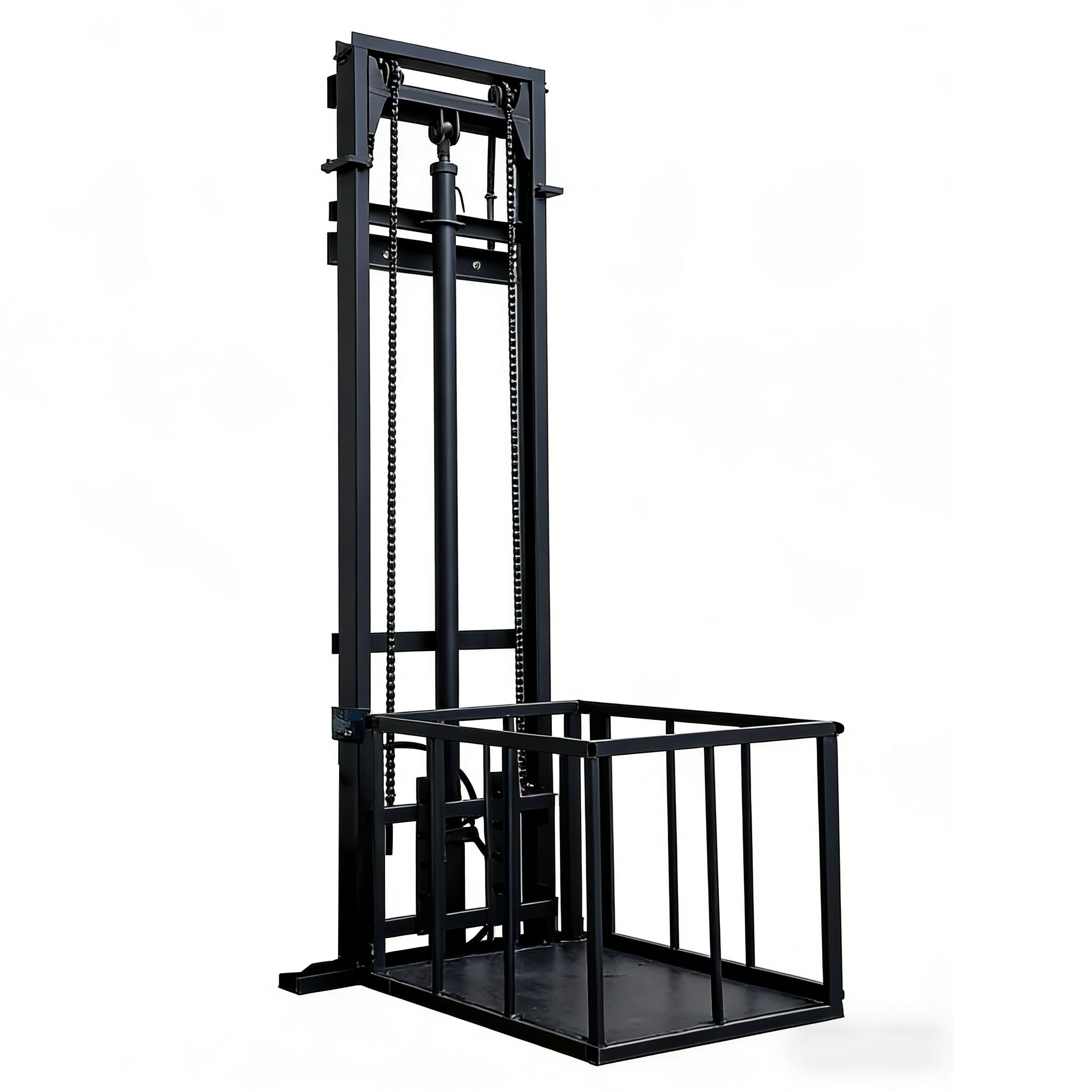 1 Tonne Elektrischer Hydraulischer Frachtlift für Lager & Fabrik - Hochbelastbare Stahl-Vertikal-Hebebühne mit Überlastschutz & Notabstiegsfunktion (3 Meter)