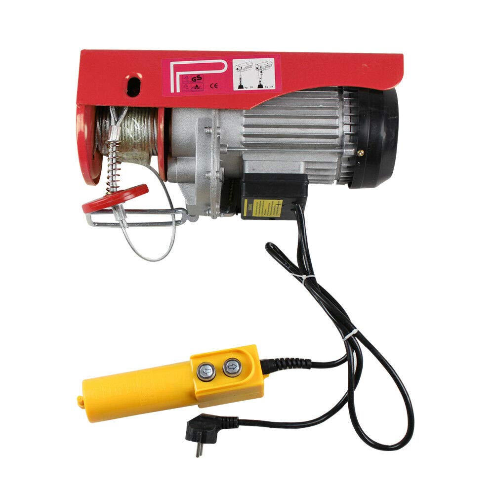 Elektrische Seilwinde 200-1000Kg Flaschenzug Kran Seilzug Motorwinde Hub Winde Seilhebezug Kettenzug (800KG)