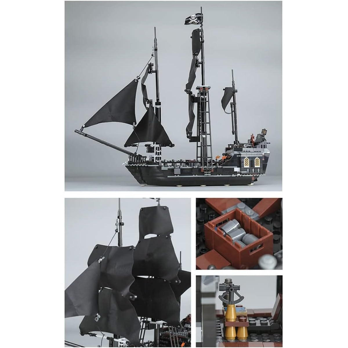 Amazon.co.jp: Demanca 海賊船 ブラックパール号 ビルディング