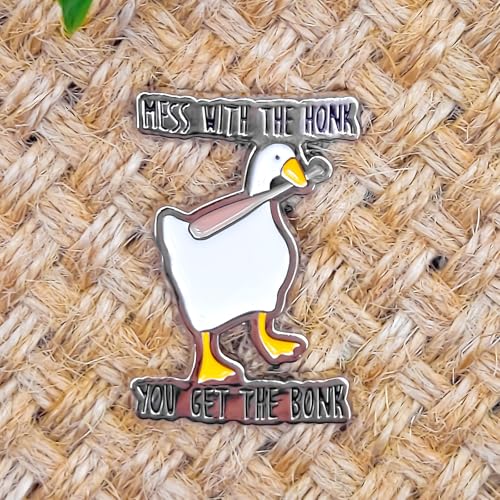 Image of Untitled Goose Enamel Pin - Animal World Series | Premium Enamel Pin - Statement Lapel Pin - Plated Badge for Clothing, Bags, Hats, Jackets, and Lanyards