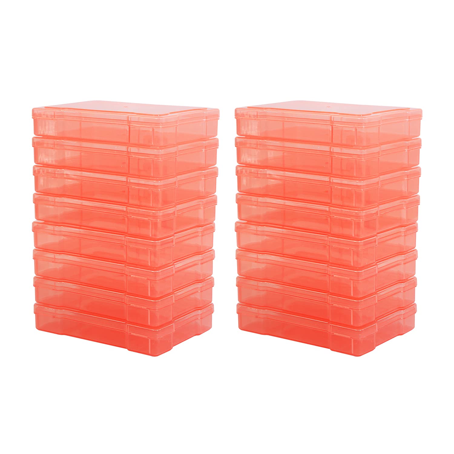 Estuche de almacenamiento de fotos de 4 x 6 pulgadas con asa, 16 organizadores interiores de fotos, cajas de almacenamiento extragrandes, almacenamiento de semillas, soporte transparente para