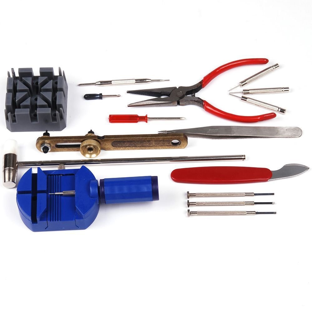 16 Piece Watch Repair Tool Kit Watchband Link Strap Pin Back Remover