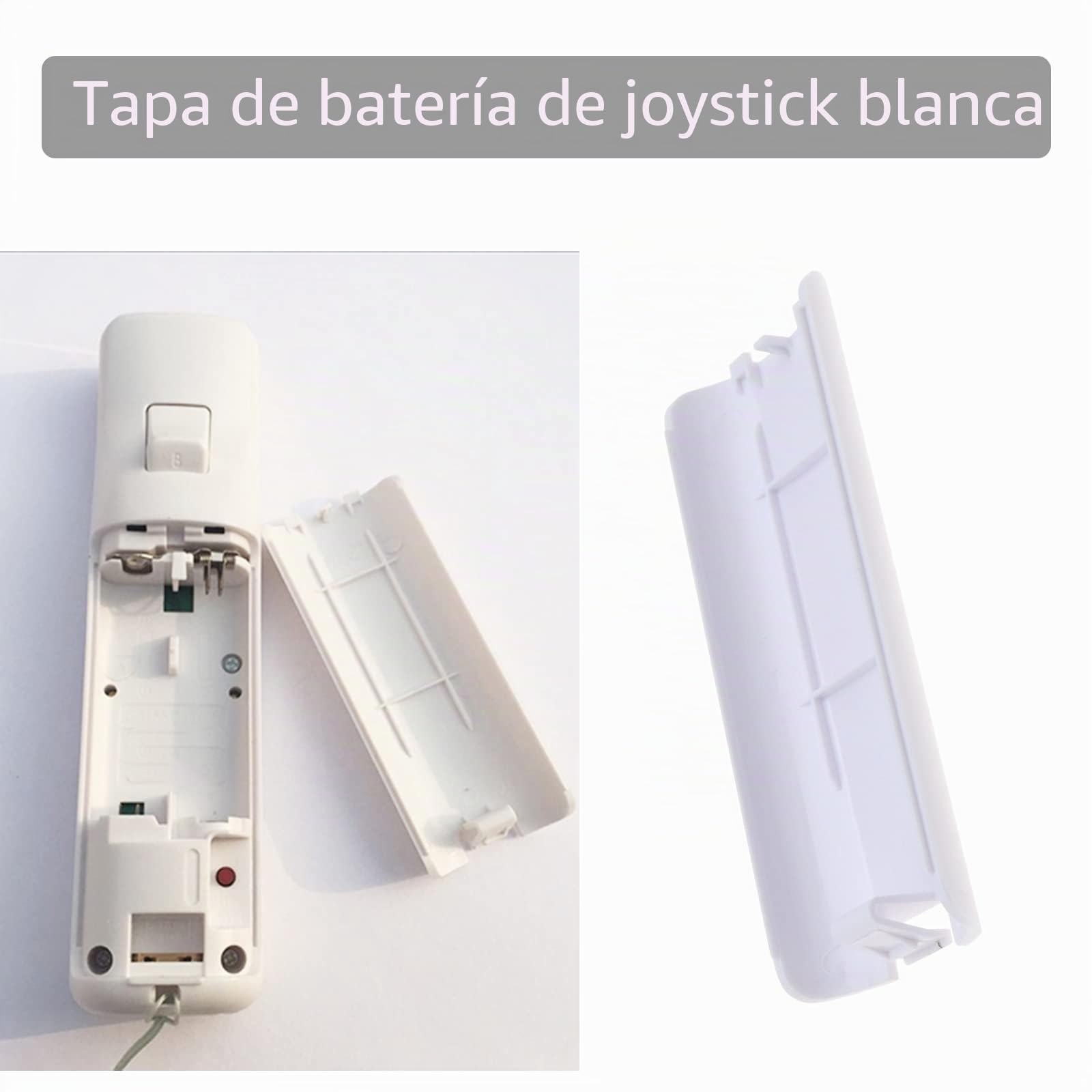 Create idea 4PCS Cubierta de La Puerta Trasera de La Batería Compatible con Nintendo Wii Mando A Distancia de Tapa de Batería de Plástico de Repuesto Color Blanco