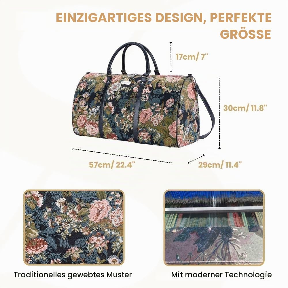 Große Reisetasche für Damen, Handgepäck, Wochenendtasche, Damen-Handgepäck, Reisetasche für Teenager und Mädchen