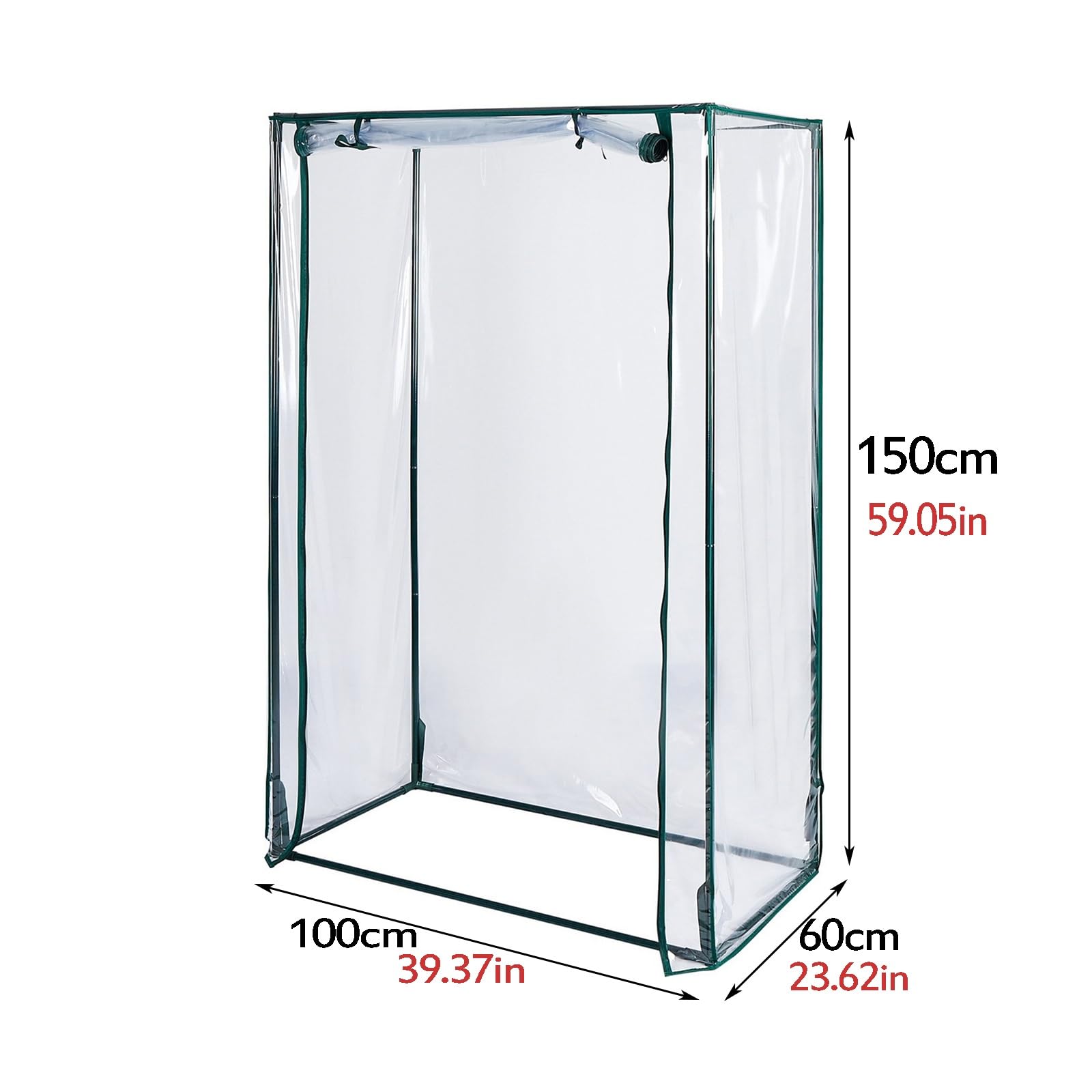 Miniserre Piccole, Applicabili Su Terrazzi, Con Copertura In Pvc, Per La Protezione Di Piante Di Medie E Grandi Dimensioni, Porta Con Cerniera(100x60x150cm)