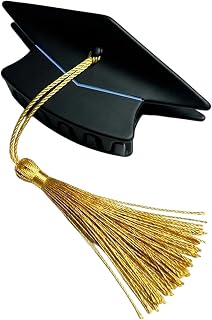 Graduation Cap Hair Clip with Gold Tassel, Matte Hair Claw | PS mortarboard claw with interlocking teeth for half-up styles, buns, portraits, ceremonies and parties