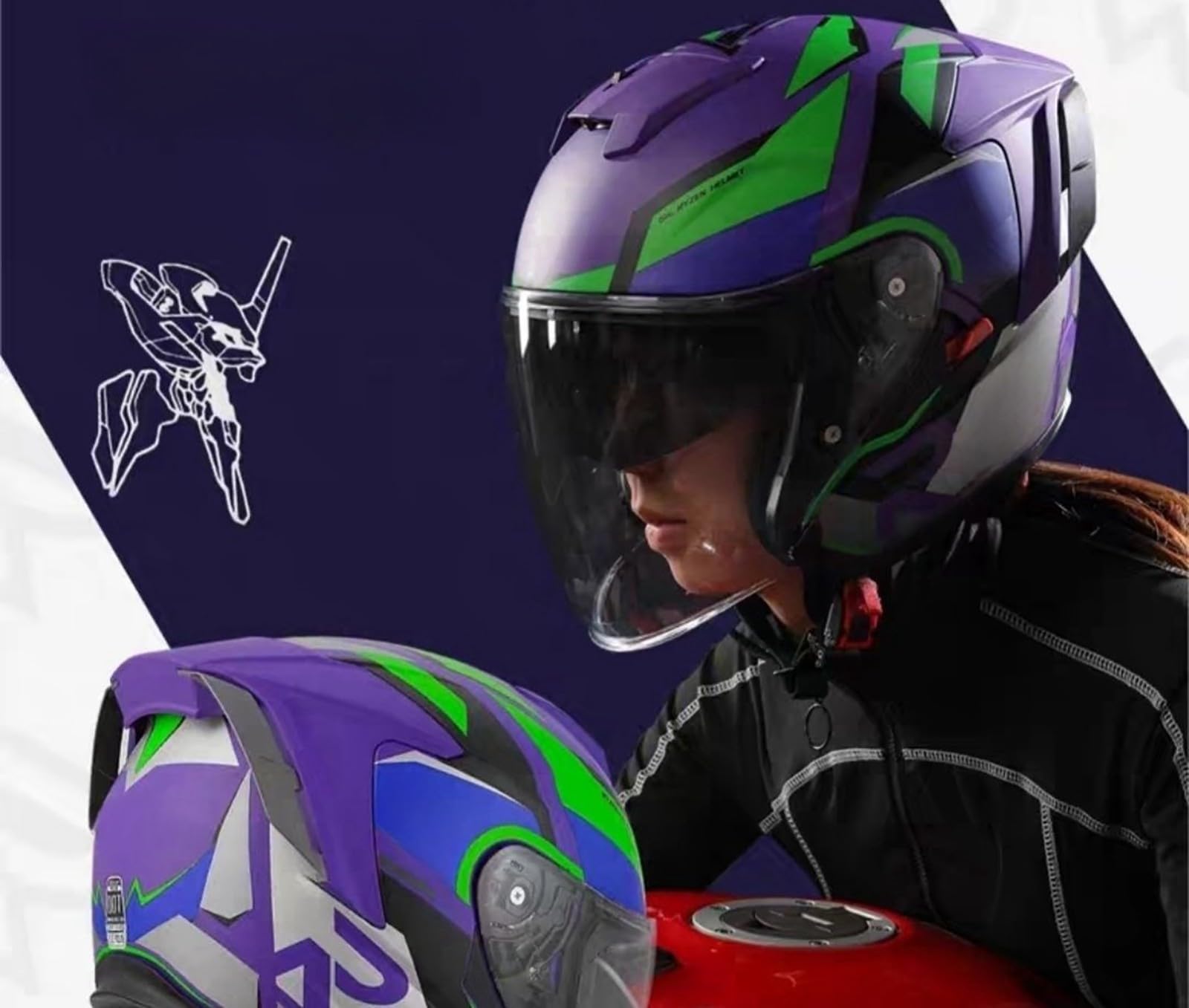 Kaski motocyklowe dla dorosłych, otwarty kask motocyklowy z podwójnym wizjerem, unisex, do jazdy po mieście