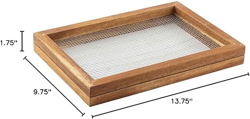 Miniatura 10 de Tablecraft 11088 Rejilla de secado de hierbas, natural, 13.75 pulgadas de longitud, madera de acacia