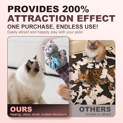 Miniatura 4 de babyye Guante de lucha para gatos, acolchado resistente para un juego interactivo seguro y divertido, los amantes de las mascotas alivian el