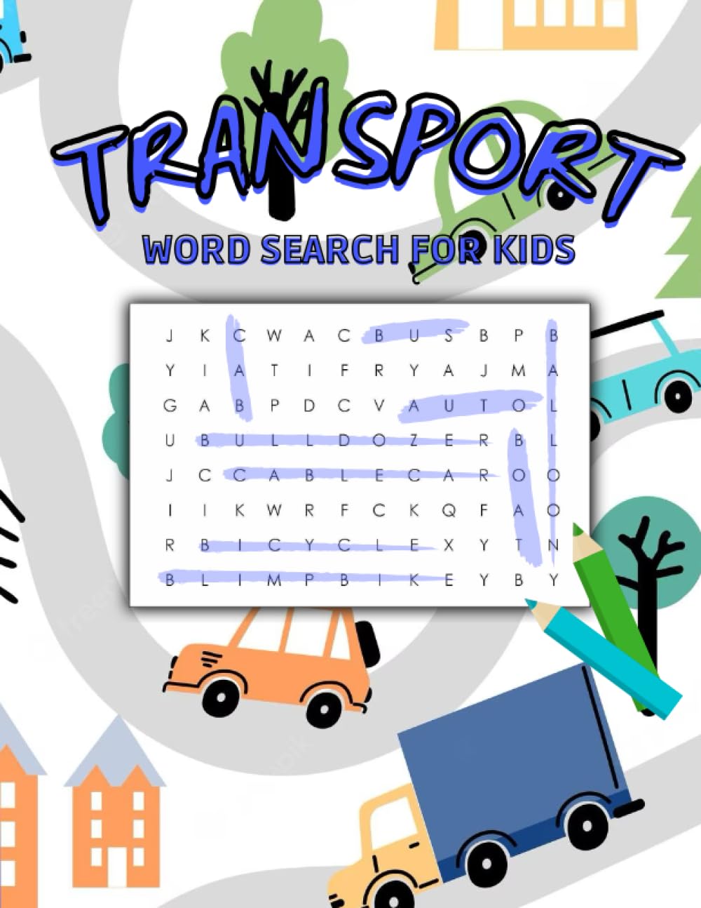 TRANSPORT WORD SEARCH FOR KIDS