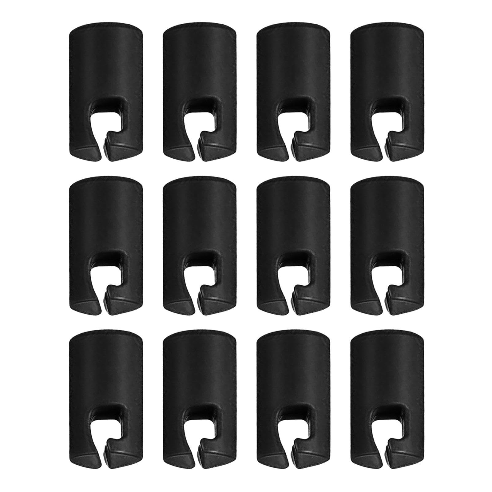 DYNWAVE Trampoline Enclosure Pole Caps Trampoline Shell Rod Cap for 25mm Poles Protective Cover Trampoline Pole Caps for Family Girls, Black 12pcs
