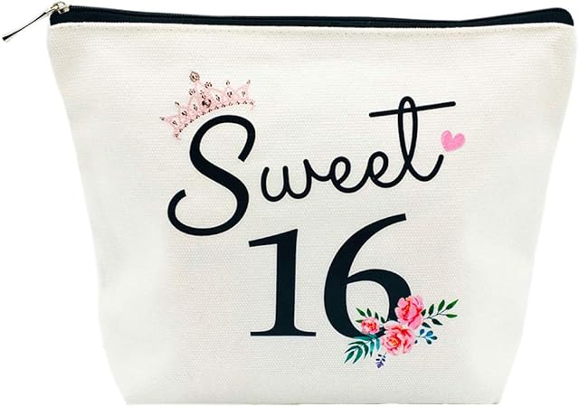Sweet 16 Gifts for Girls 16th Birthday Gifts Ideas 16 Year Old Girls Sweet Sixteen Gifts for Teen Girls Cute Makeup Bag