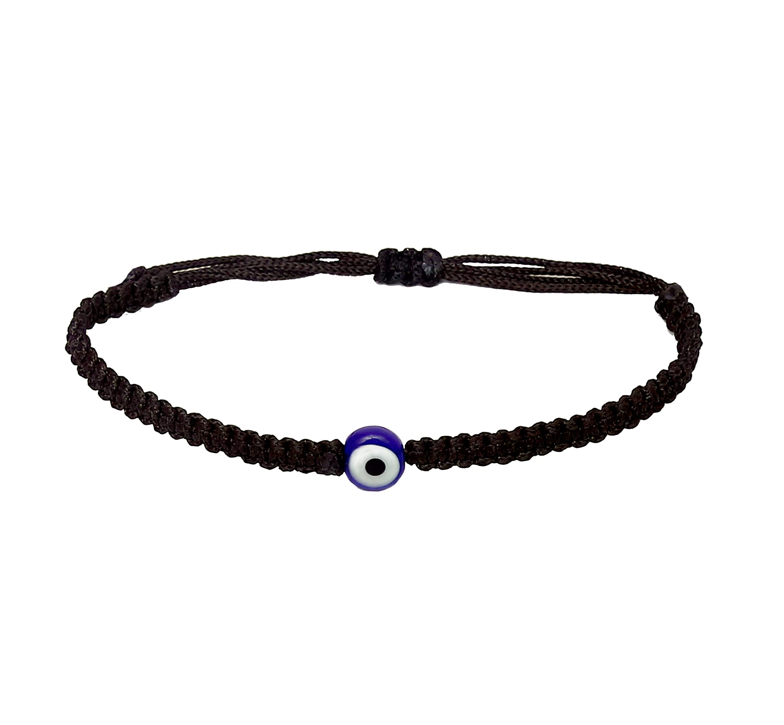 Wustifyz Classic Evil Eye Adjustable Handmade Knotted Bracelet and Anklet for Man Woman to Avoid Negative Energy for Unisex Adult (Black) (B09R27Q7C1) Amazon Price History, Amazon Price Tracker
