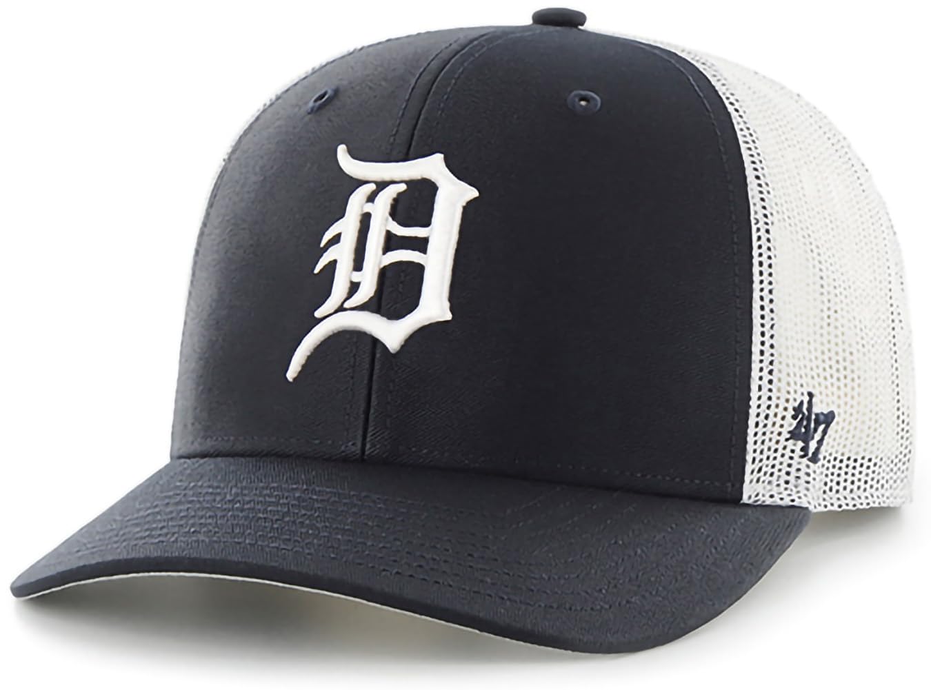 47 MLB Trucker Snapback Adjustable Hat, Adult One Size Fits All - Detroit Tigers, Detroit Tigers Navy, Navy, One size