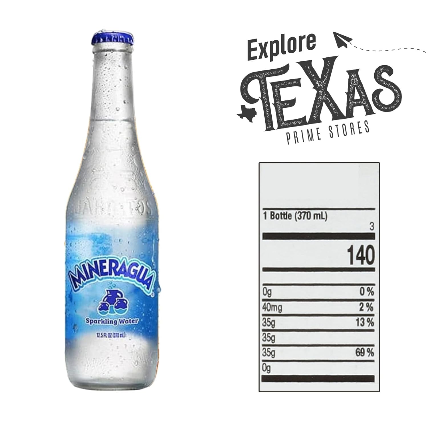 Jarritos 12-Pack of Mineragua Mineral Water Glass Bottle 12 fl oz