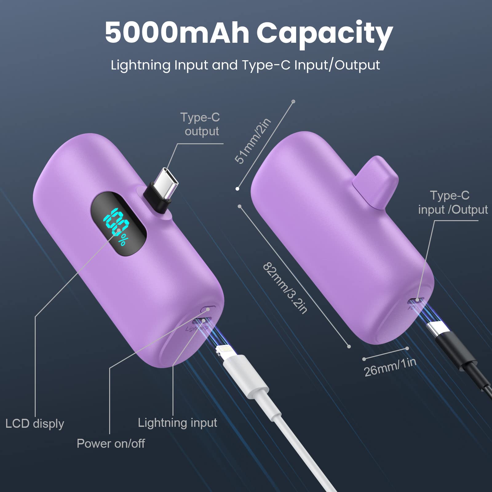 Mini batterie externe portable 5000mAh - Shoppinea