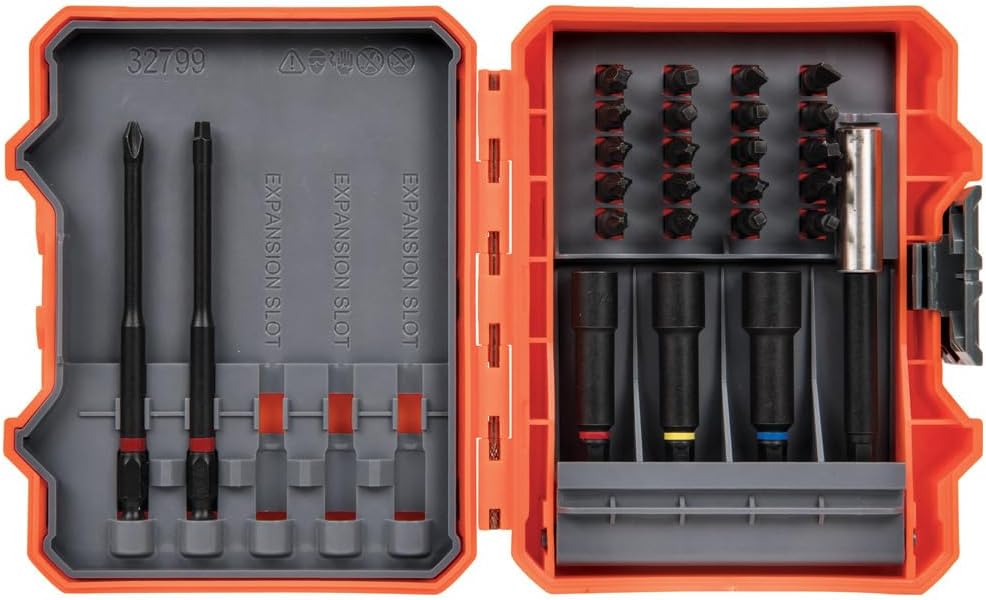 Klein Tools 32799 Impact Driver Bit Set, 26 Piece Nut Driver and Screwdriver Bit Set with Case - Image 13