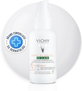VICHY Capital Soleil Uv Clear Spf50 Yağlı Ve Akneye Eğilim Gösteren Ciltler Için Güneş Koruyucu 40m