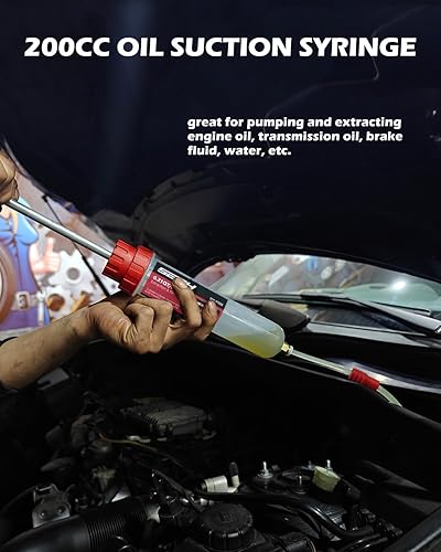 Miniatura 2 de SEDY Extractor de Fluido - Jeringa Multiusos de 200cc, Bomba de Succión de Aceite, Bomba Manual de Extracción y Llenado, Jeringa de Aceite Automotriz