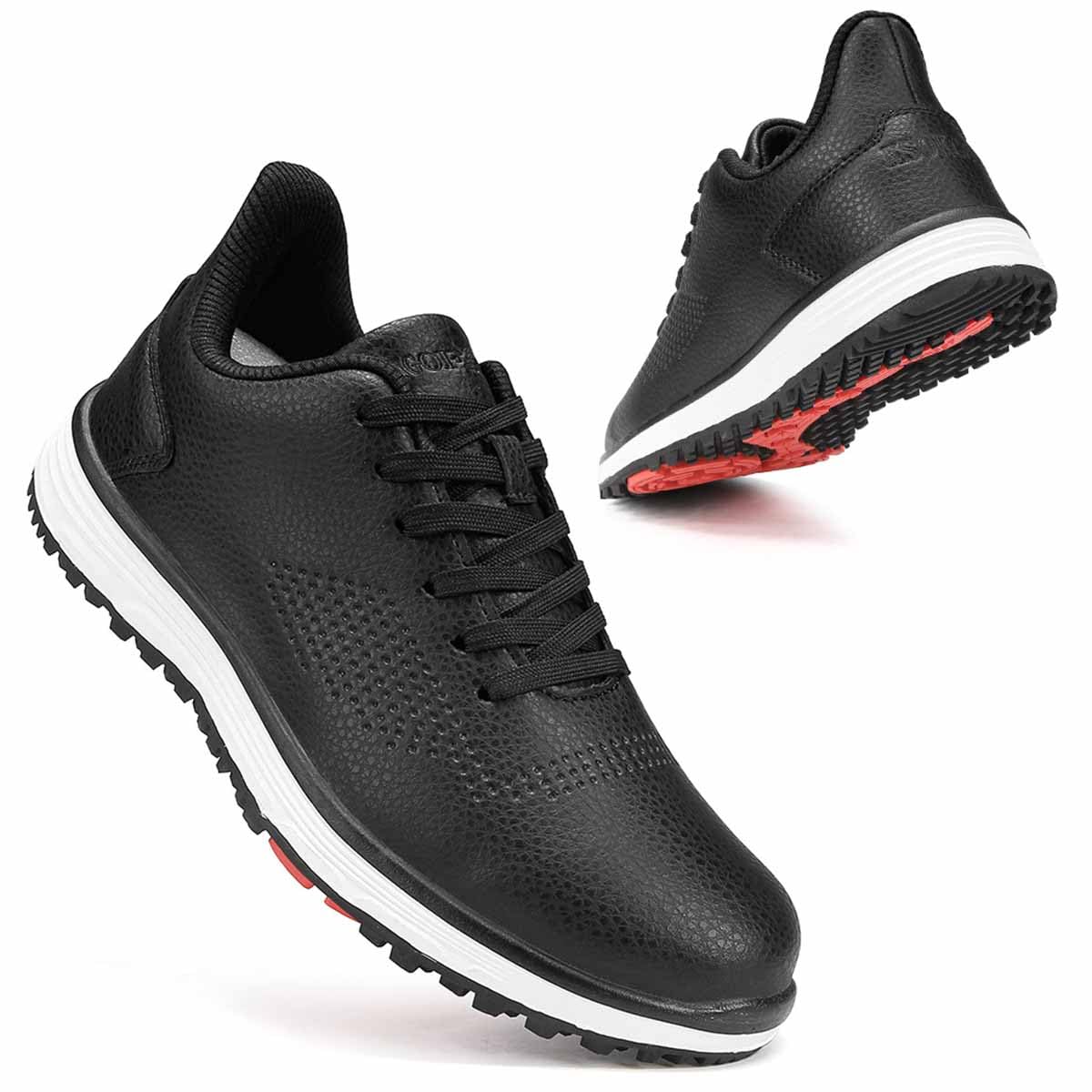 Chaussures de Golf sans Crampons Hommes, Baskets de Golf Lacets