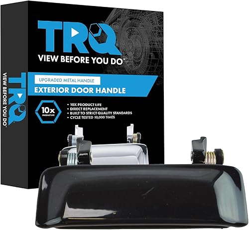 Miniatura 581 de TRQ Manija de la puerta exterior trasera izquierda del lado del conductor negra compatible con Honda Civic 2001-2005