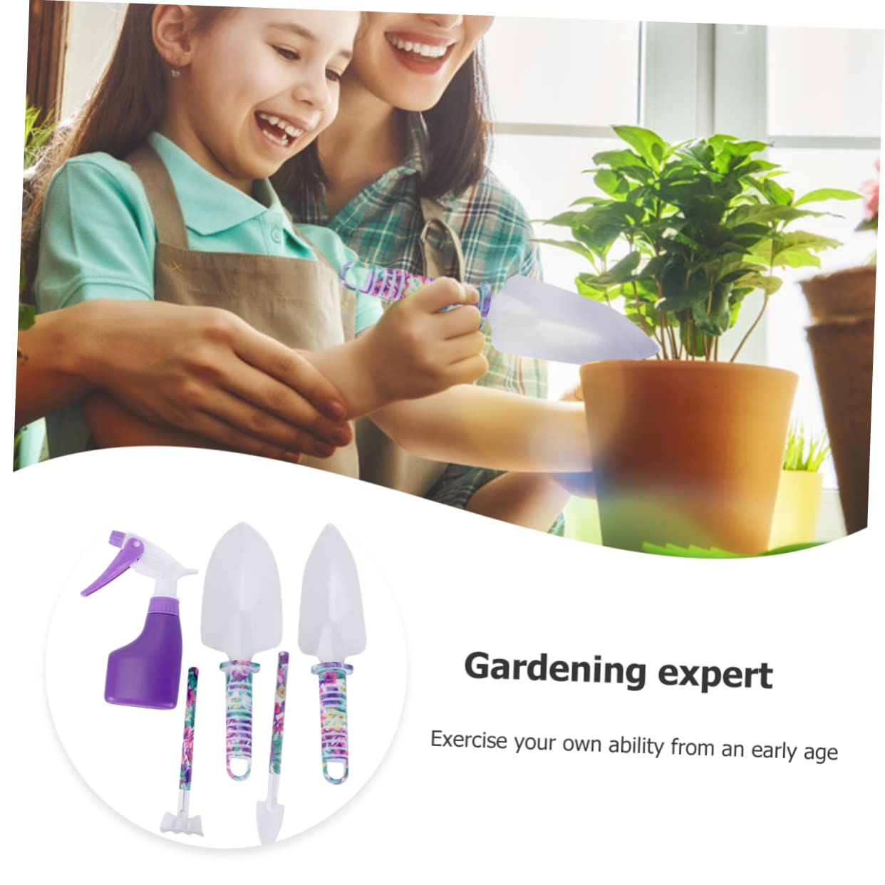 TOYANDONA 10 Pièces Outils De Jardinage avec Râteau Cisaille Pelle Kit De Jardinage Robuste Outil à Main Ensemble De Travaux