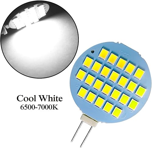 Vista 39 de G4 24-2835 SMD LED Bombilla Lámpara Super Brillante Blanco Frío Rv Cámper Gabinete Cámper Luz CA/DC12v-24v Paquete de 6