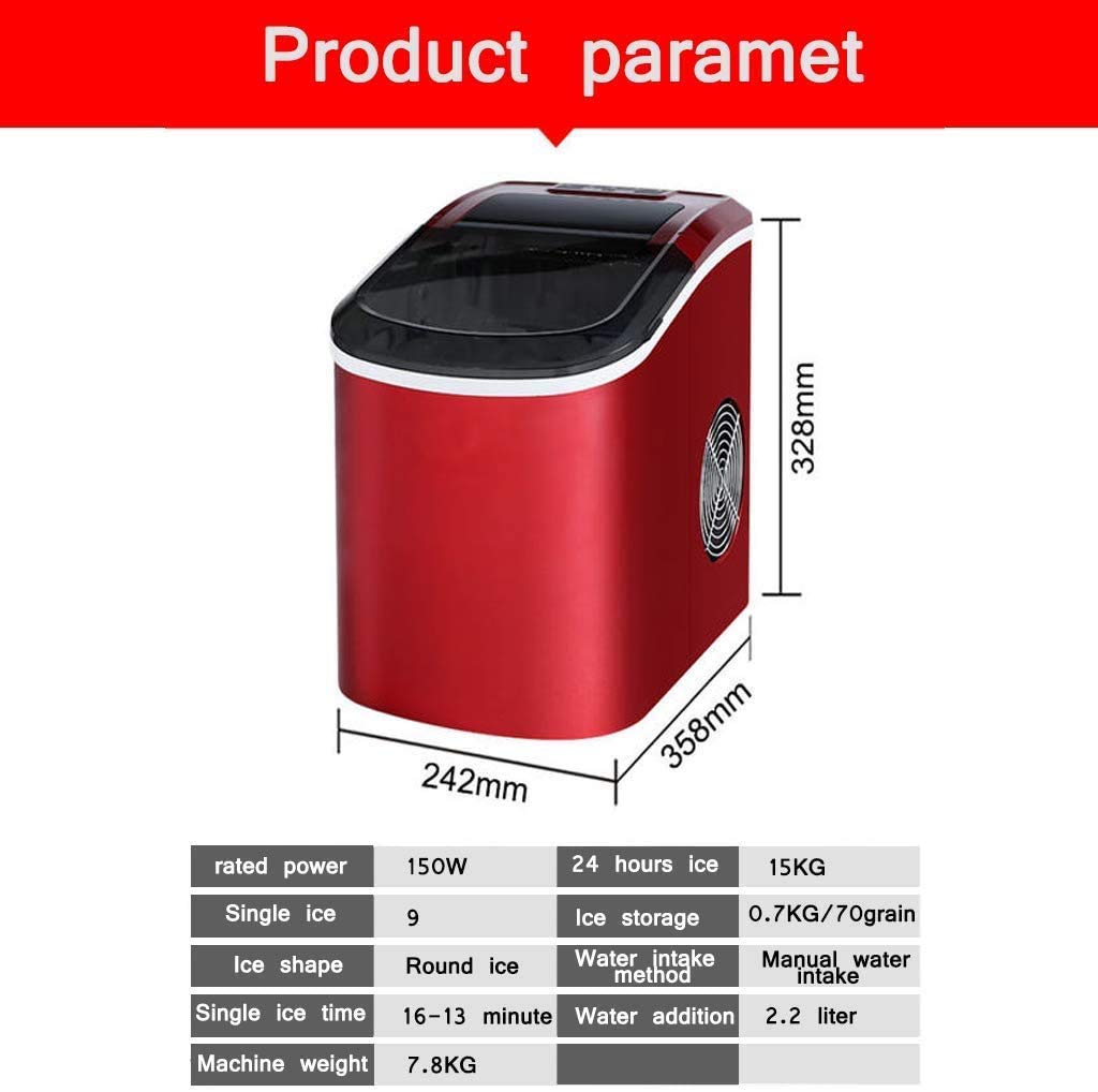 Machines Ice Machine Ice Ice Home Office Moor Manufacture Ice 6~8 Minutes 2.2 Liter Water Tank Tubes qujunji