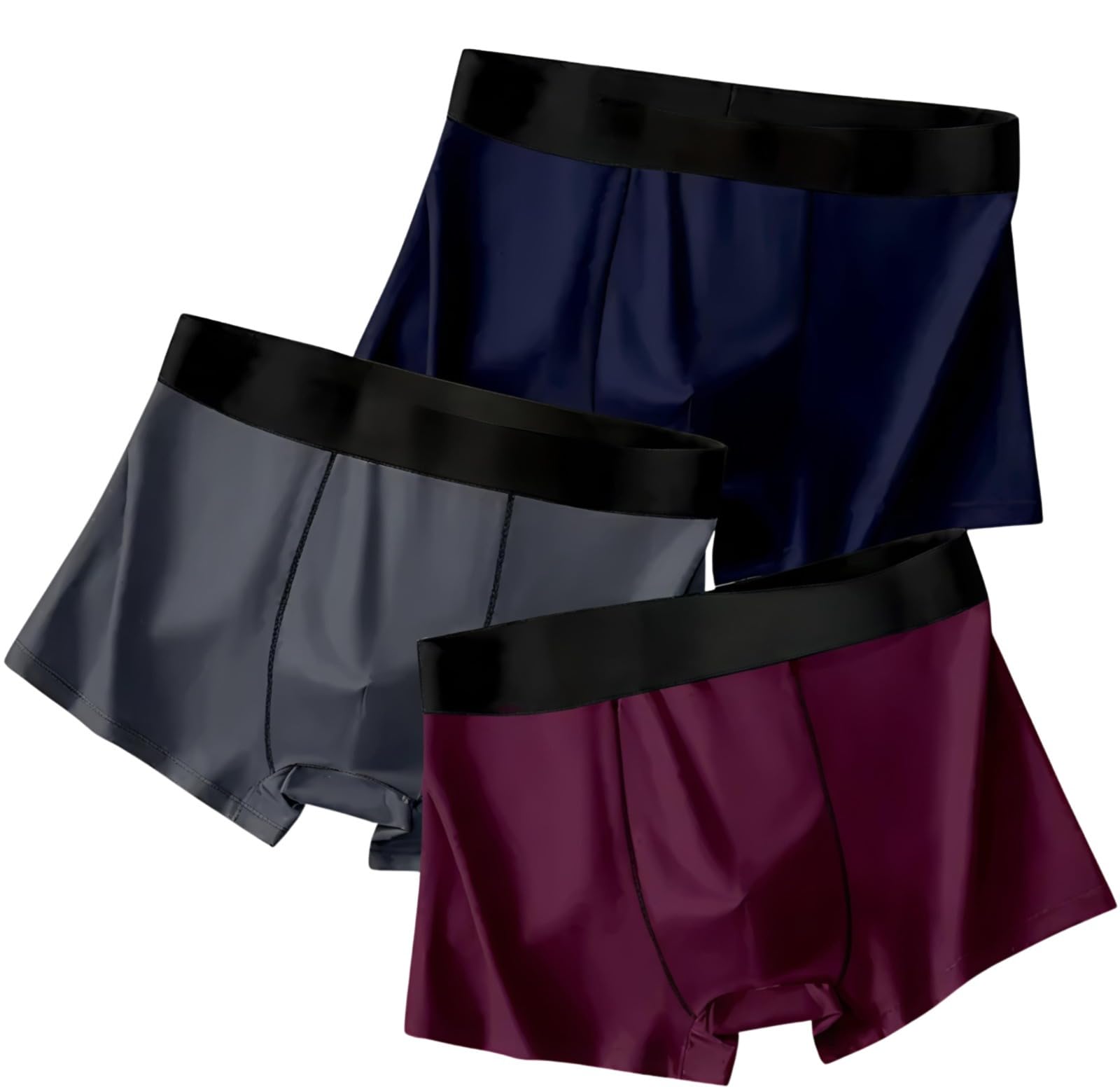 men's quick dry trunks premium nylon boxer briefs breathable stretch innerwear for everyday comfort pack of 3