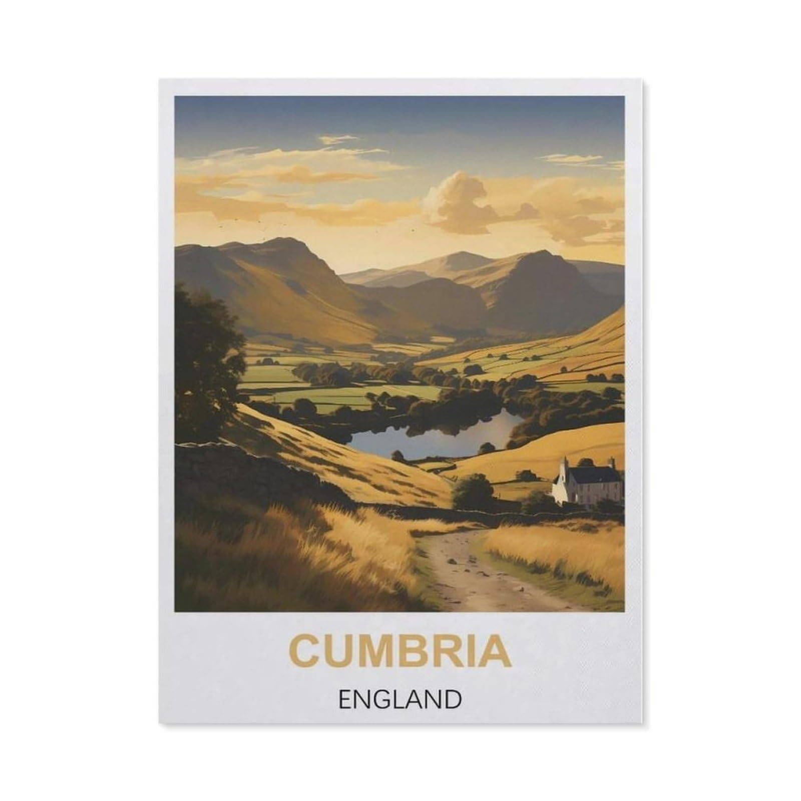 BEAYODKP 5D Diamond Painting Kits，Cumbria England（50 x 60 cm）