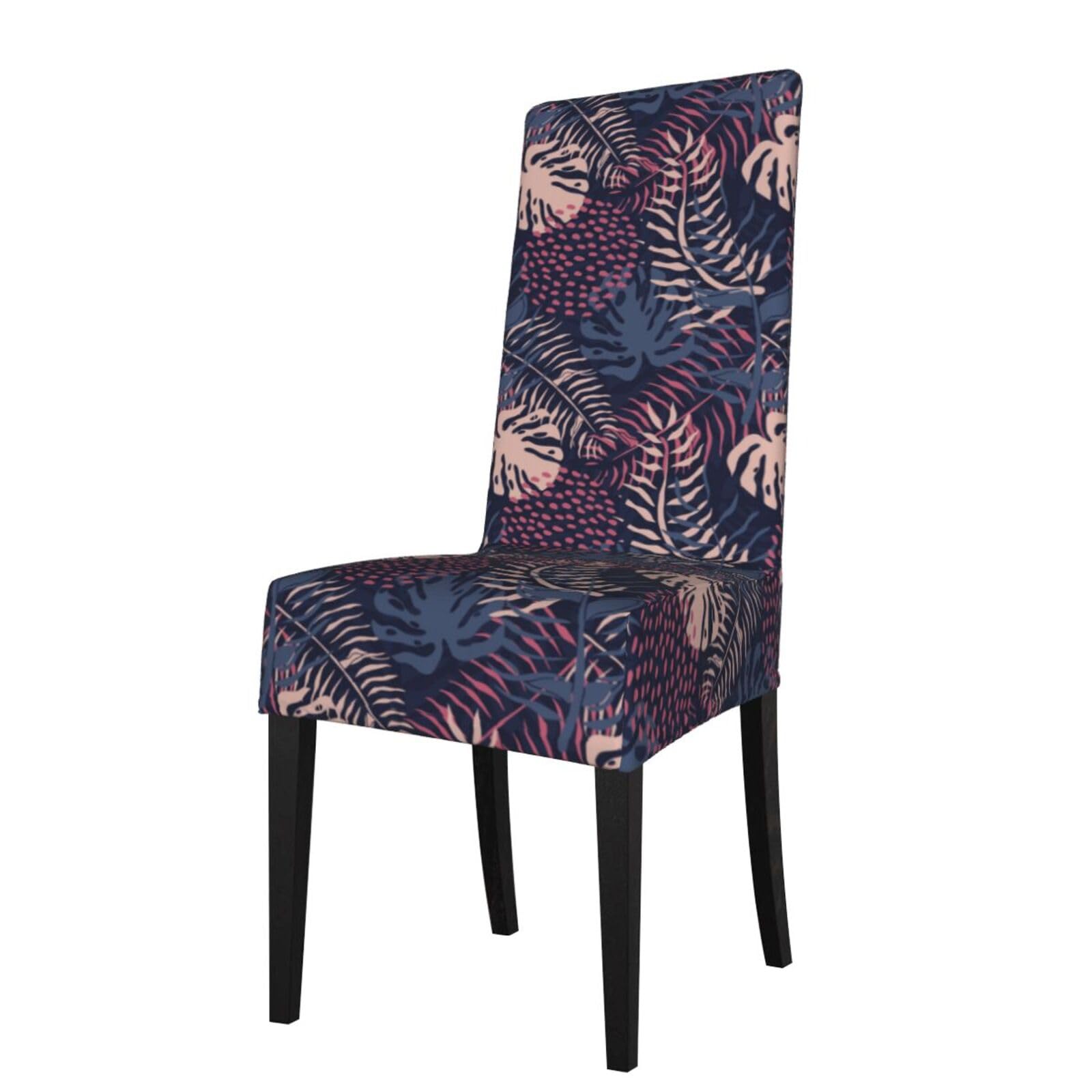 LKYMOH Tropical Leaves Pattern, Chair Covers Stretch Chair Slipcovers for Dining Room, for Party Pet Protection Universal Fit Soft Polyester