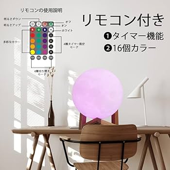 Amazon.co.jp : 月ライト ナイトライト 月ランプ デスクライト 屋内