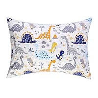Vista 4 de Paquete de 2 fundas de almohada para niños pequeños, 100% algodón de 14 x 19 pulgadas, se adapta a almohadas de ropa de cama de niños pequeños de 14
