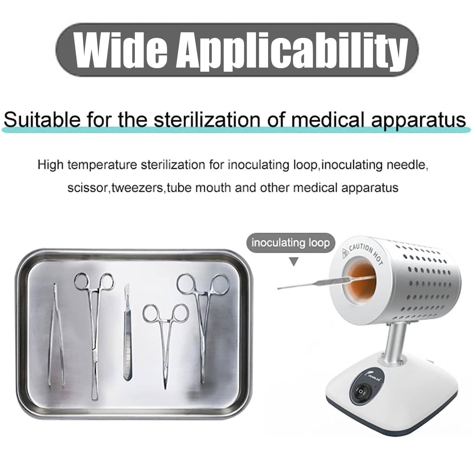 Esterilizador de bucle,Esterilizador infrarrojo de laboratorio,Esterilizador de bucle de inoculación,Esterilizador de bisturí infrarrojo,para bisturí Aguja Inoculación Bucle Vacunación,14mm-220V