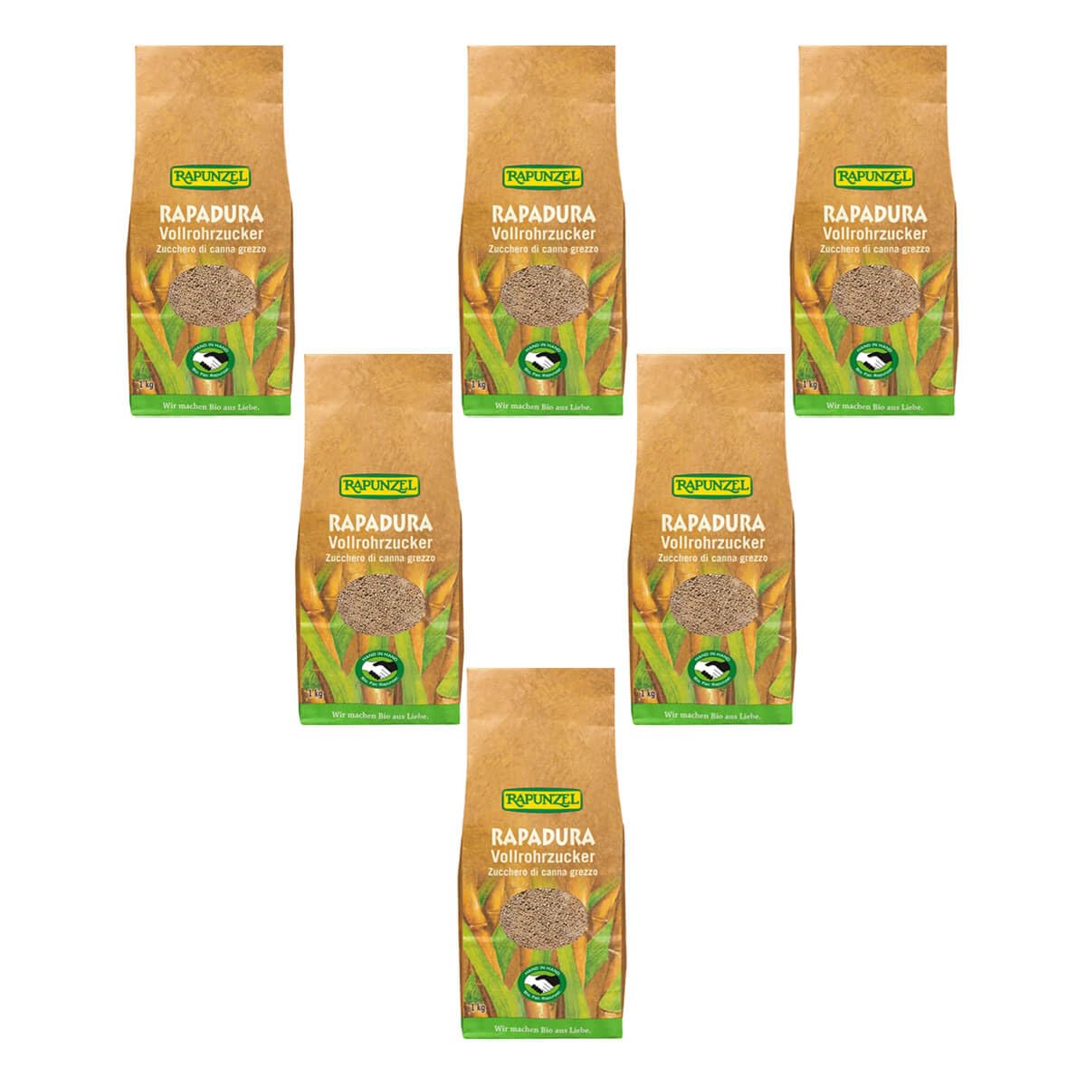 Rapunzel - Rapadura Vollrohrzucker HIH - 1 kg - 6er Pack