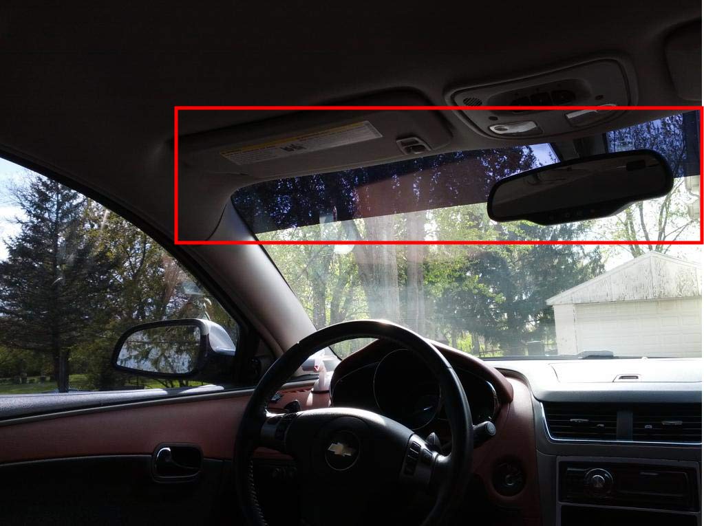 Autotech Park Precut Sun Visor Tinting Film Compatible with 2007-2017 Jeep Patriot SUV with 5% Light Transmittance