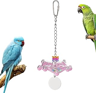 Bird Chew Toys - Spaceship Shape Rattle Parrot Toy,Interactive Chewable Pet Supplies For Crate Enrichment Relieve Boredom Daily Relaxation