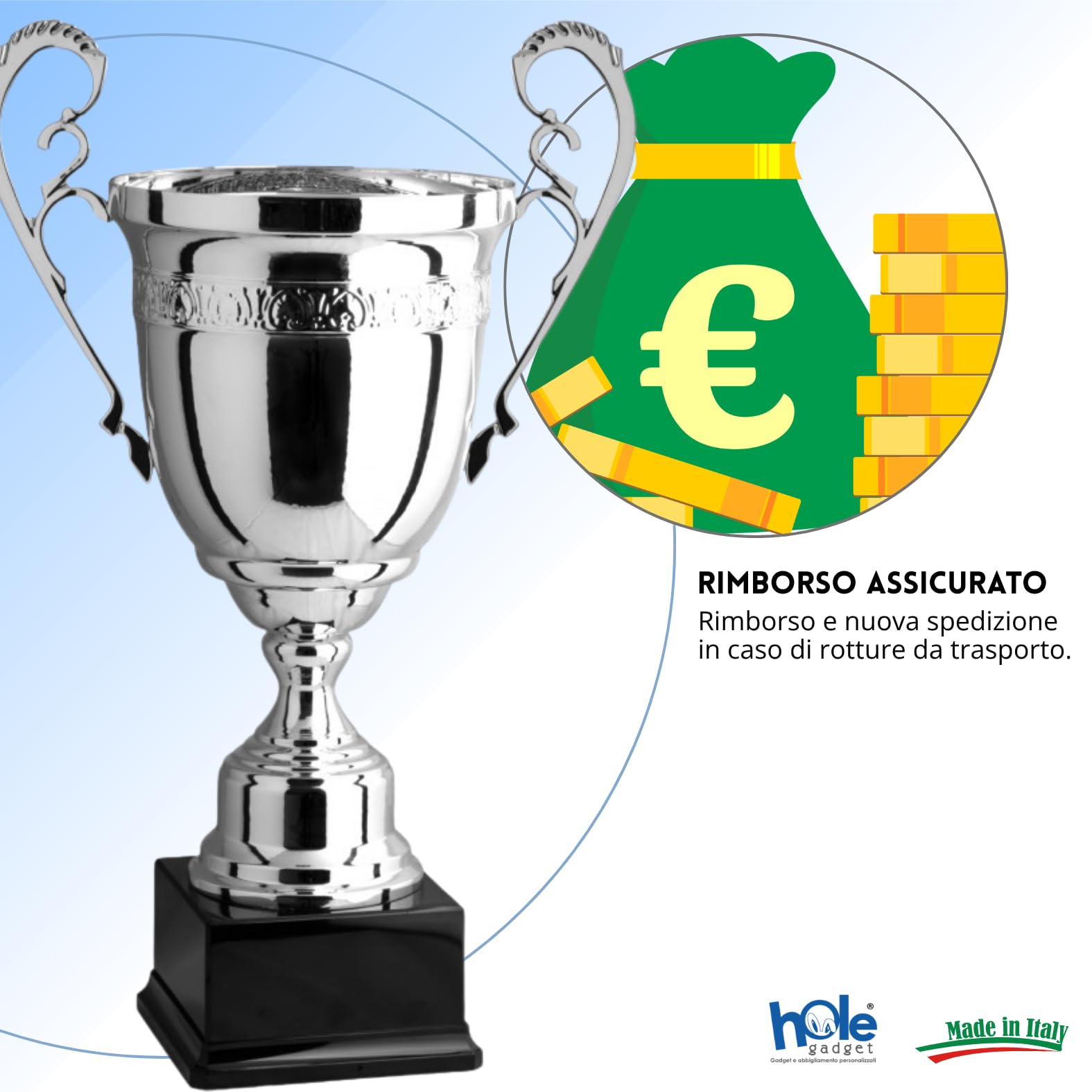 Coppa Trofeo Personalizzati, Premiazioni Singole o in Set Completi, Sportivi per Eventi, Calcio, Fantacalcio, Basket, Padel, Personalizzabile su Targhetta cod. 1.171