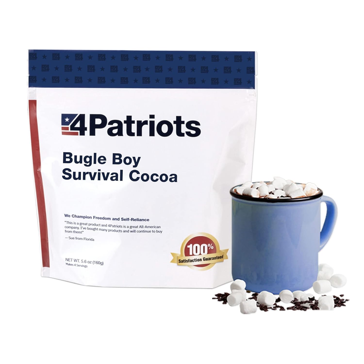 4Patriots Bugle Boy Survival Cocoa: Tasty Survival Cocoa Designed to Last 25 Years, 70 Servings