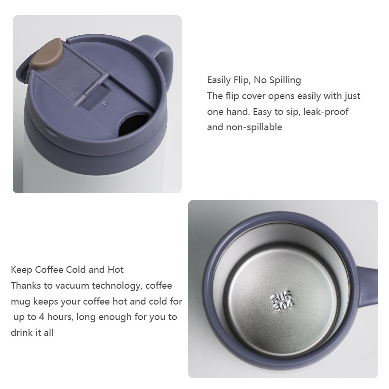 Tazza Termica 500ml In Acciaio Inox 304 Con Filtro Pieghevole – Set Da Viaggio Con Coperchio Antiperdita Per Caffè E Tè