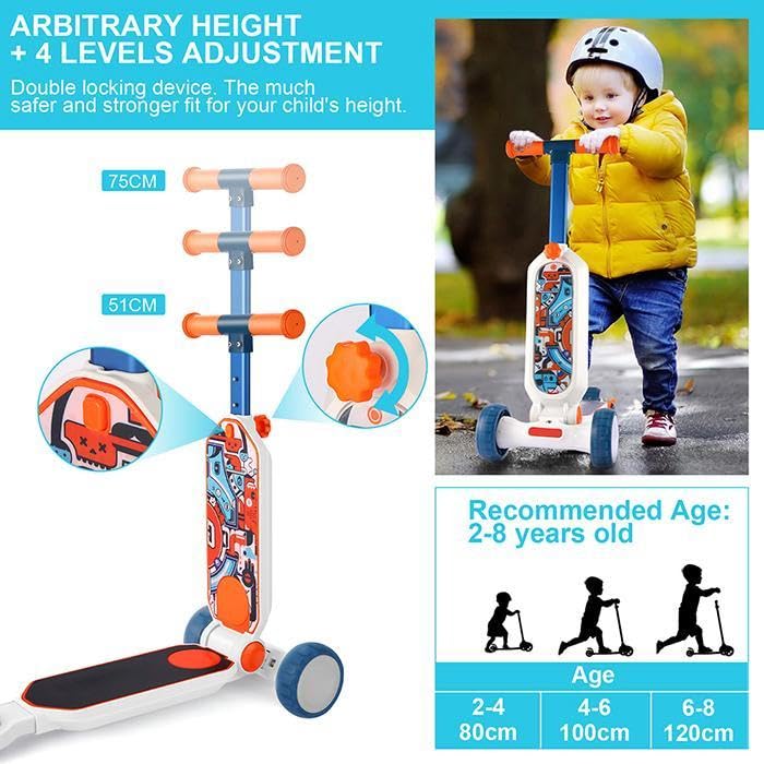 Trottinette Pour Enfants 3 Roues Lumineuses Led à Prix