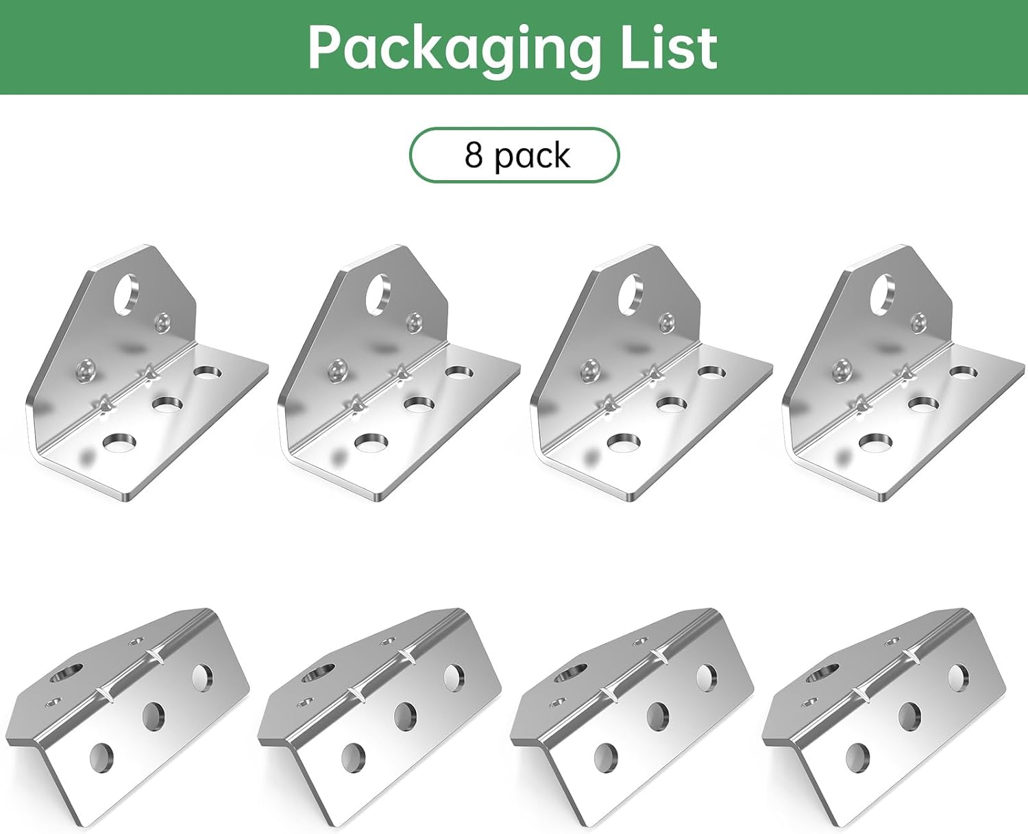 Yuleimy Boat Trailer Bunk Brackets 8-Pack - Galvanized Adjustable Swivel Top Angle Brackets for Pontoon/Jet Ski Trailers, Bolster Bunk Board Mounting Hardware