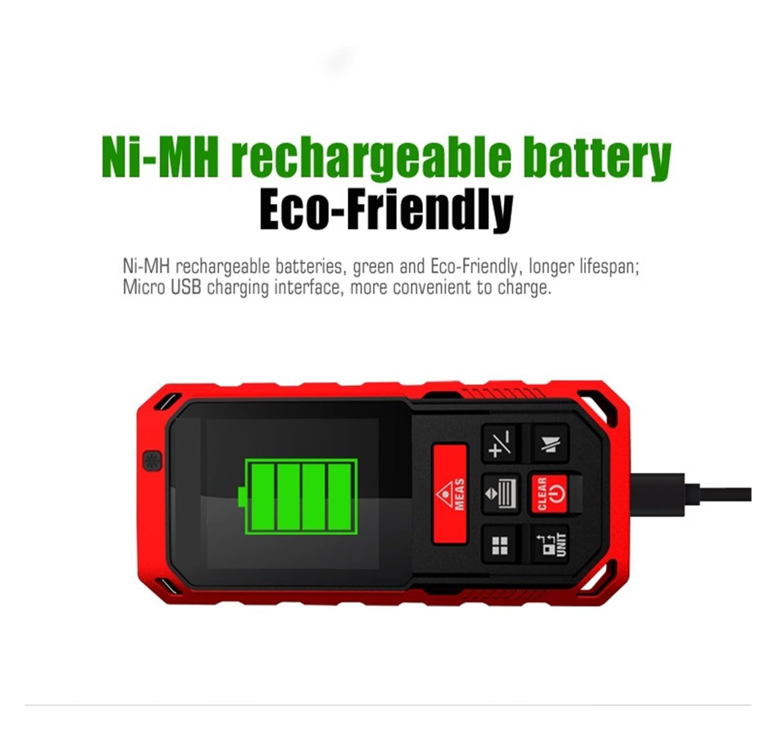 S2/S8G Telémetro Verde Medidor De Distancia Digital Cinta Métrica Herramienta Diastímetro(Bluetooth,50m)