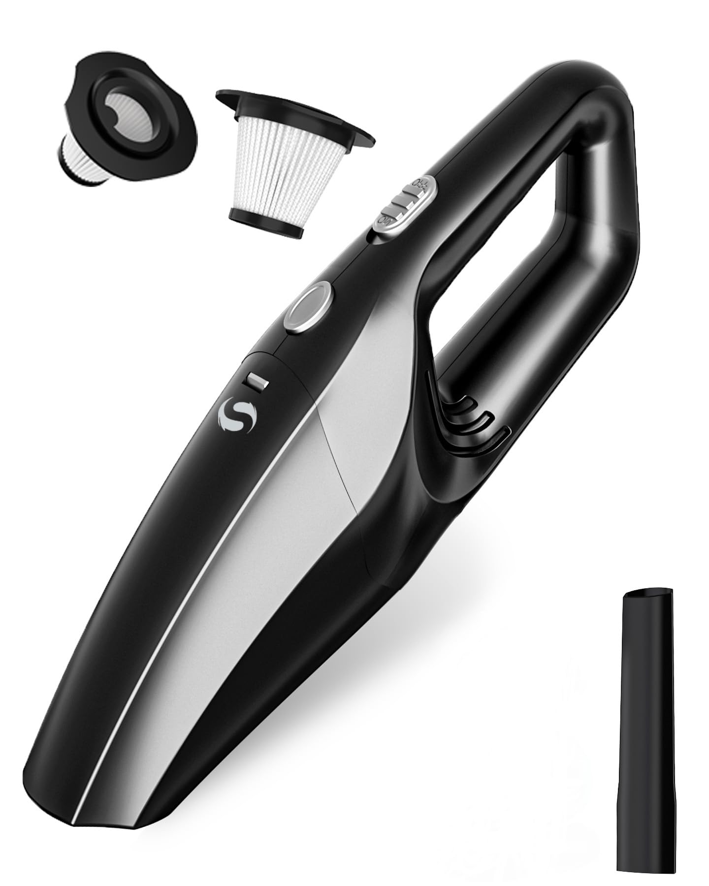 SERVOMASTER Handstaubsauger, Handstaubsauger Akku kabellos, Mini Staubsauger, Auto Staubsauger Wiederaufladbar mit Waschbar HEPA-Filter, für Auto Haus Büro, für Männer und Frauen, Tintenschwarz