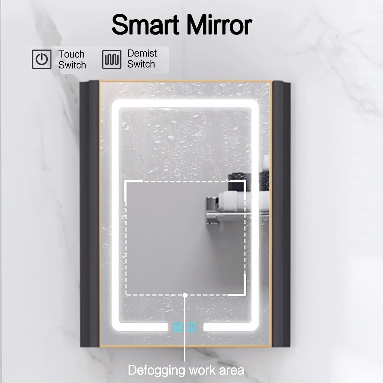 Corner Ceramic Sink Corner Bathroom Vanity Corner Vanity with Sink and Mirror Cabinet LED Mirror w/Anti-Fog Wall Mounted Bathroom Sink Cabinet Modern Bathroom Storage Cabinet for Small Space(White)