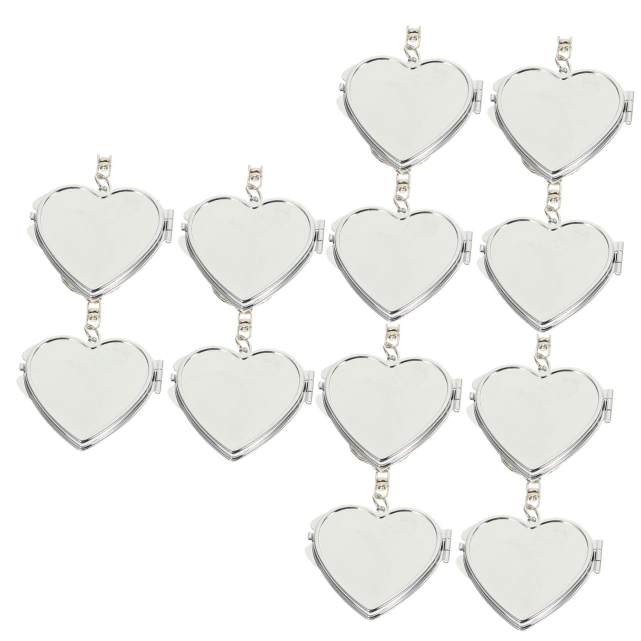 Porte-clés miroirs pliables Mikinona en forme de cœur lot de 3 compacts pour sac