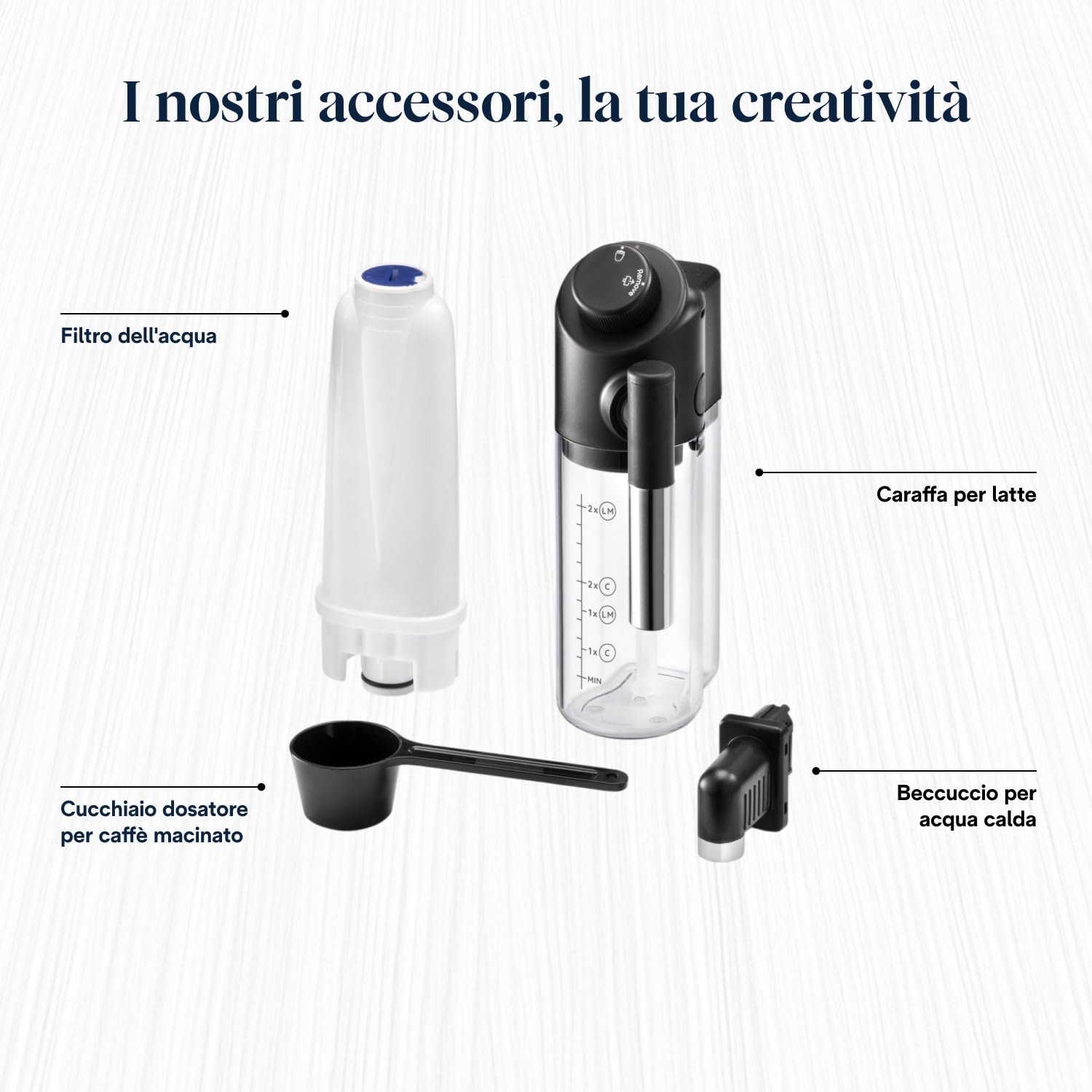 De’Longhi Magnifica Start – Perfetto Macchina da Caffè Automatica, LatteCrema Montalatte Automatico, 4 Bevande in un Solo Tocco per Espresso e Cappuccino, Comandi Soft Touch, Nero (ECAM222.91.B)