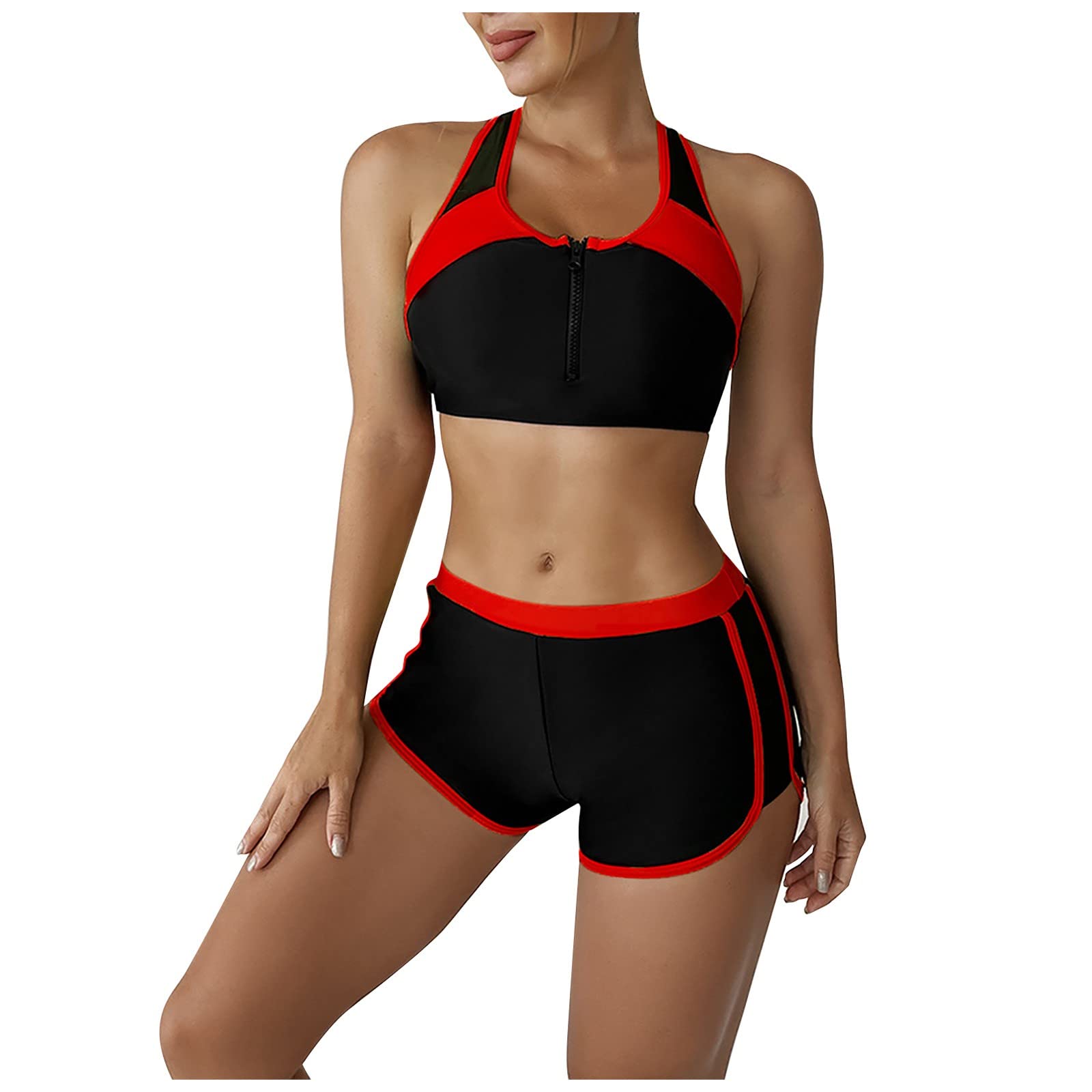 Conjunto de Bikini con Estampado de Mujer Traje de baño de Dos Piezas Traje de baño Traje de Playa, en Elastano, Bretelles réglables y respirant, Ideal para Loisirs nautiques