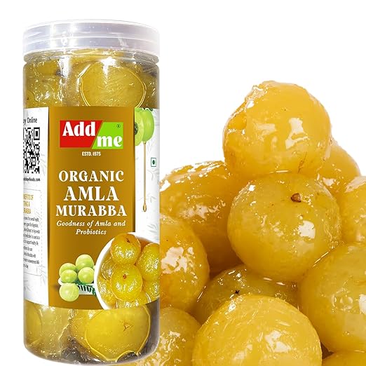 Add me Organic Dry Amla Murabba 1kg | Immunity Booster Amla Candy Without Sugar Syrup Pet Jar
