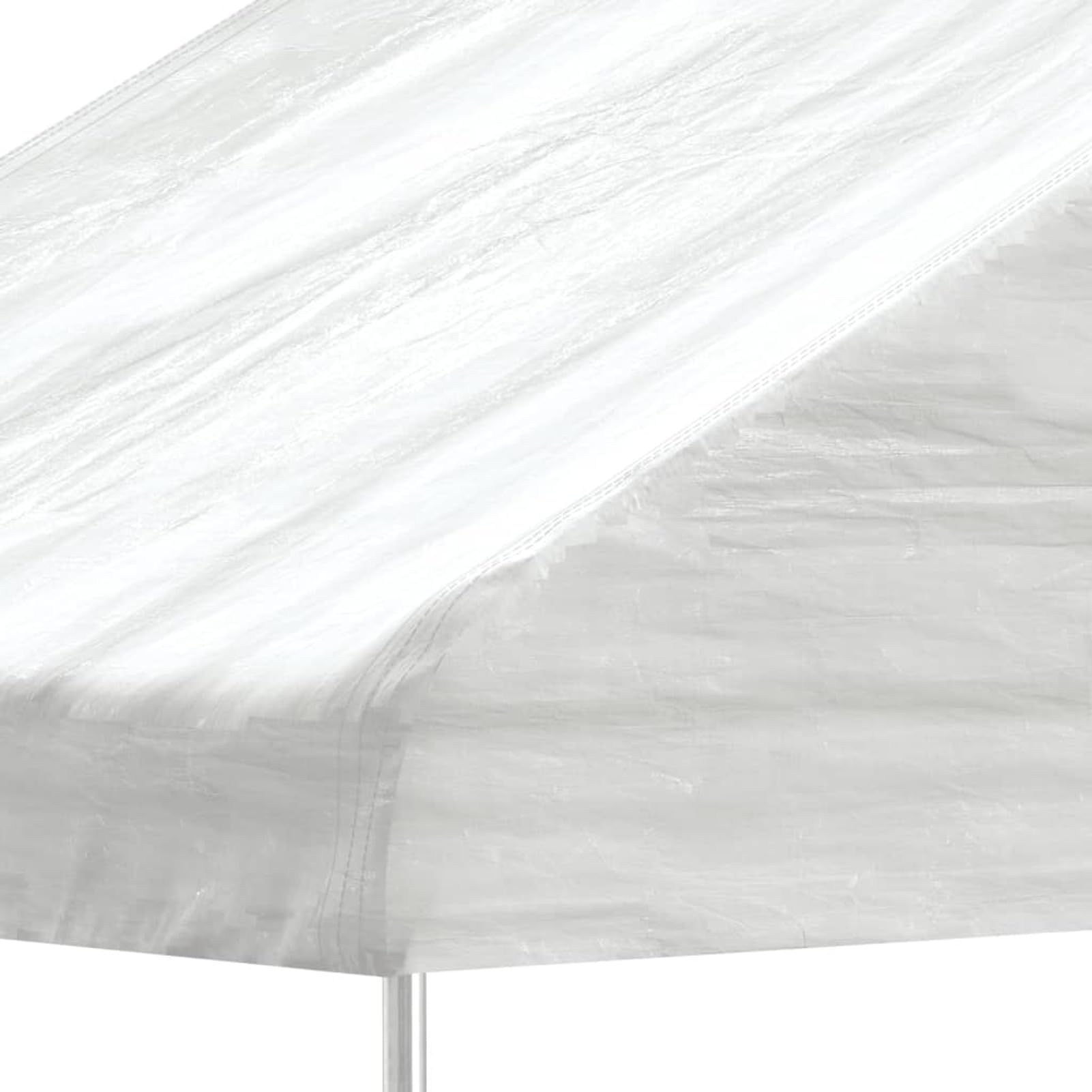 Homgoday Gazebo con tetto bianco, 2,28 x 2,23 x 2,69 m, in polietilene, riparo da giardino per patio, cortile e prato all'aperto e giardino